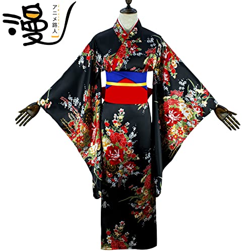 Amazon.co.jp: 地獄少女 阎魔爱 和服 コスプレ衣装 着物 cosplay (女性