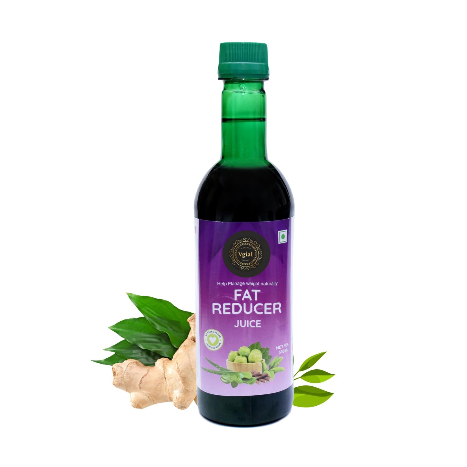 VGIAL HERBAL & AYURVEDA Fat Reducer Juice - 500 ml | (Pack of 1) | 12 Powerful herbs for Weight Management | Amla, Harad, Daru Haridra, Sunn Hemp | Aids Metabolism and Digestion-image-47