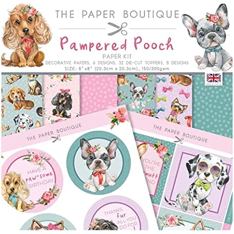 The Paper Boutique - Pampered Pooch - Paper Kit, Multicoloured, 8 x 8 inches (PB1787) Cover