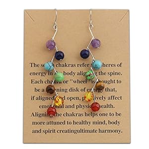 WUSUANED-7-Healing-Chakra-Earrings-Reiki-Stone-Dangle-Hook-Earrings-Engery-Protection-Jewelry-Anxiety-relief-Gift-For-Yoga-Meditation-Chakra-earrings