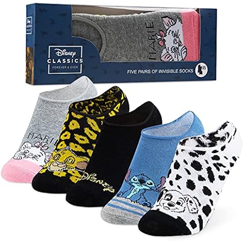 Disney Calcetines Mujer Divertidos, Pack 5 Pares Cover