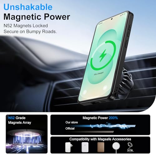 Coque Samsung S24 Plus MagSafe avec support béquille et anneau bleu robuste - 4
