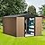 Large Metal Storage Shed, 10 x 8 FT Outdoor Storage Shed, Outdoor Storage Cabinet,Metal Garden Tool Shed with Roof, Door & Lock, for Patio Garden Yard, Brown