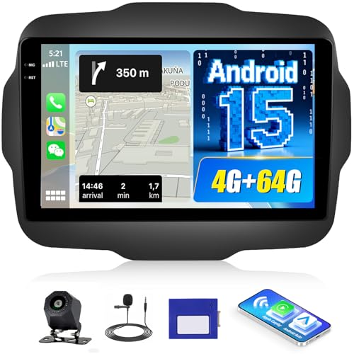 Android 15, 4G+64G GOHHDL Autoradio Navi per Jeep Renegade 2016-2020