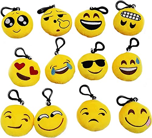 20 Mini de Peluche Llavero emoticonos llaveros para niños y Adulto Regalo Fiesta de cumpleaños Navidad Fiesta de Relleno , decoración de Regalo
