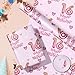 RUSPEPA 16th Wrapping Paper Birthday Girl, Sweet Hearts and Pink Number 16 Balloons Happy Birthday Design, 16 Years Old, Mini Roll, 17 Inches x 16.4 Feet, Perfect for Girls' Party Gifts
