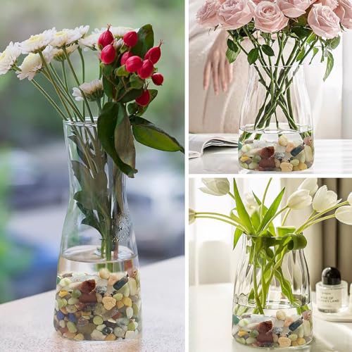 Image of 2LB Colorful Pebbles for Succulent, 3 /8 Inch Natural River Rocks for Plants, Natural Decorative Polished Pebbles for Cactus,Vases, Planters,Outdoor Gardening and Indoor Plants