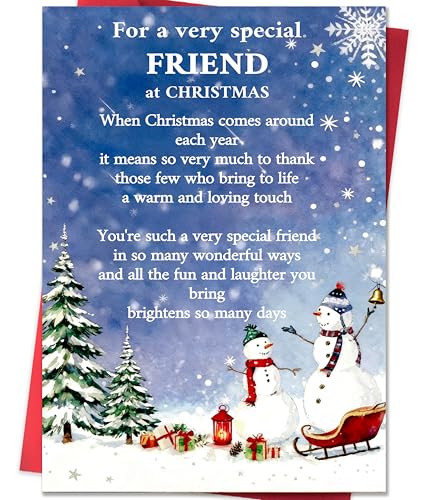 IDU Christmas Card for Friend,Best Friend Christmas Card,Xmas Cards Gifts for Special Friends...