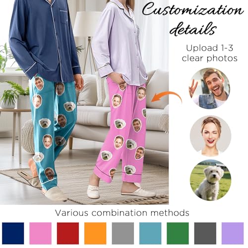 Custom Pajamas Pants With Photo Face Custom PJ Pants Personalized Gifts For Women Men Halloween Christmas Valentines2