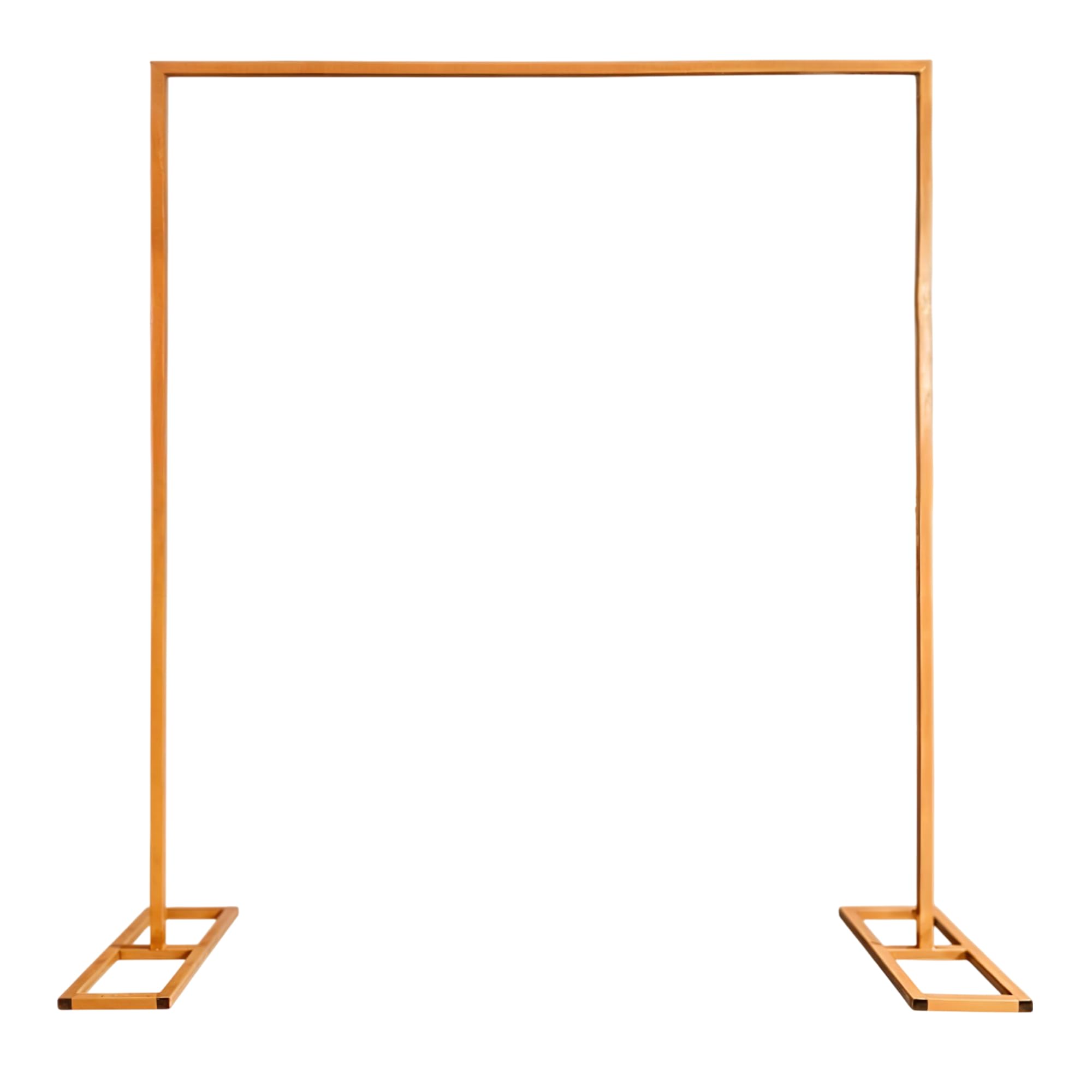 Trimming Shop Gold Square Arch Stand with Base 2m x 2m Party Background Decoration Metal Arch Backdrop Stand Garden Arbors for Wedding Reception Valentines Baby Shower Engagement Birthday Decor