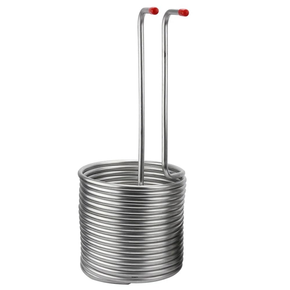 Enfriador, Enfriador de Mosto de inmersión de 15 m y 9,52 mm, serpentín de enfriamiento de Acero Inoxidable for elaboración casera de Cerveza Enfriador de Mosto súper eficiente Plata
