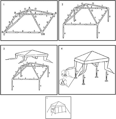 Vista 15 de Tienda de campaña de playa de 10 x 10 pies, tienda de campaña para exteriores, carpa para bodas, fiestas, tienda de campaña blanca instantánea