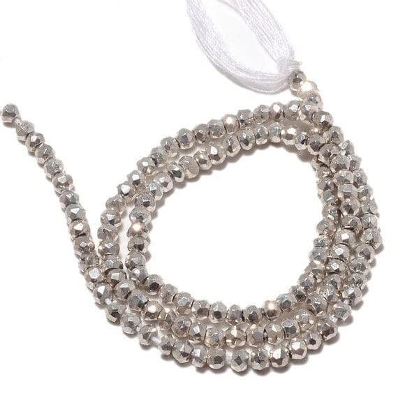 Perles pyrite 3.5mm-4mm LKBEADS rondelles facettées pour réparer et enfiler colliers