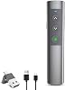Presentation Clicker Pointer, 328FT Rechargeable Wireless Presenter Remote with Hyperlink and Volume Control, Powerpoint Board Slide Advancer Presentation Clicker for Mac/Laptop (light green)