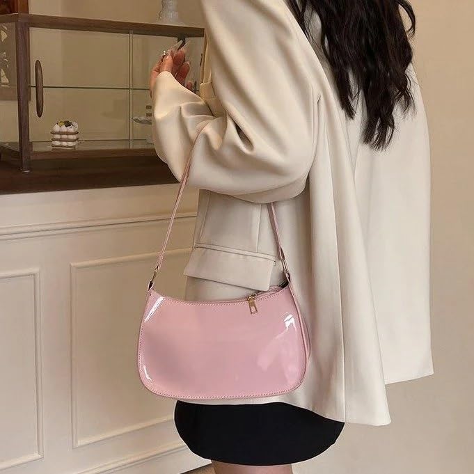 Image of Women's Patent Leather Shoulder Bag Glossy Sling Handbag for Casual & Party