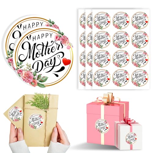 36PCS Happy Mothers Day Labels Stickers | 1.6 Floral Mothers Day Gift Tags Label Stickers | Envelope Seals Gift Wrap Boxes Cards Party Favor Decorations