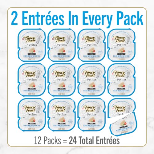 Purina Fancy Feast Petites Ocean Whitefish Cat Food (12 Pack) 2.8 oz Tubs - Image 3