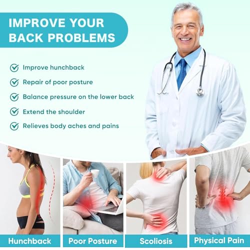 Image of Posture Corrector Belt for Men| For Women| Back Pain Relief Belt| Adjustable Back Brace for Spine Alignment, Shoulder, Clavicle & Upper Back Support| Lightweight & Breathable | Universal Size|