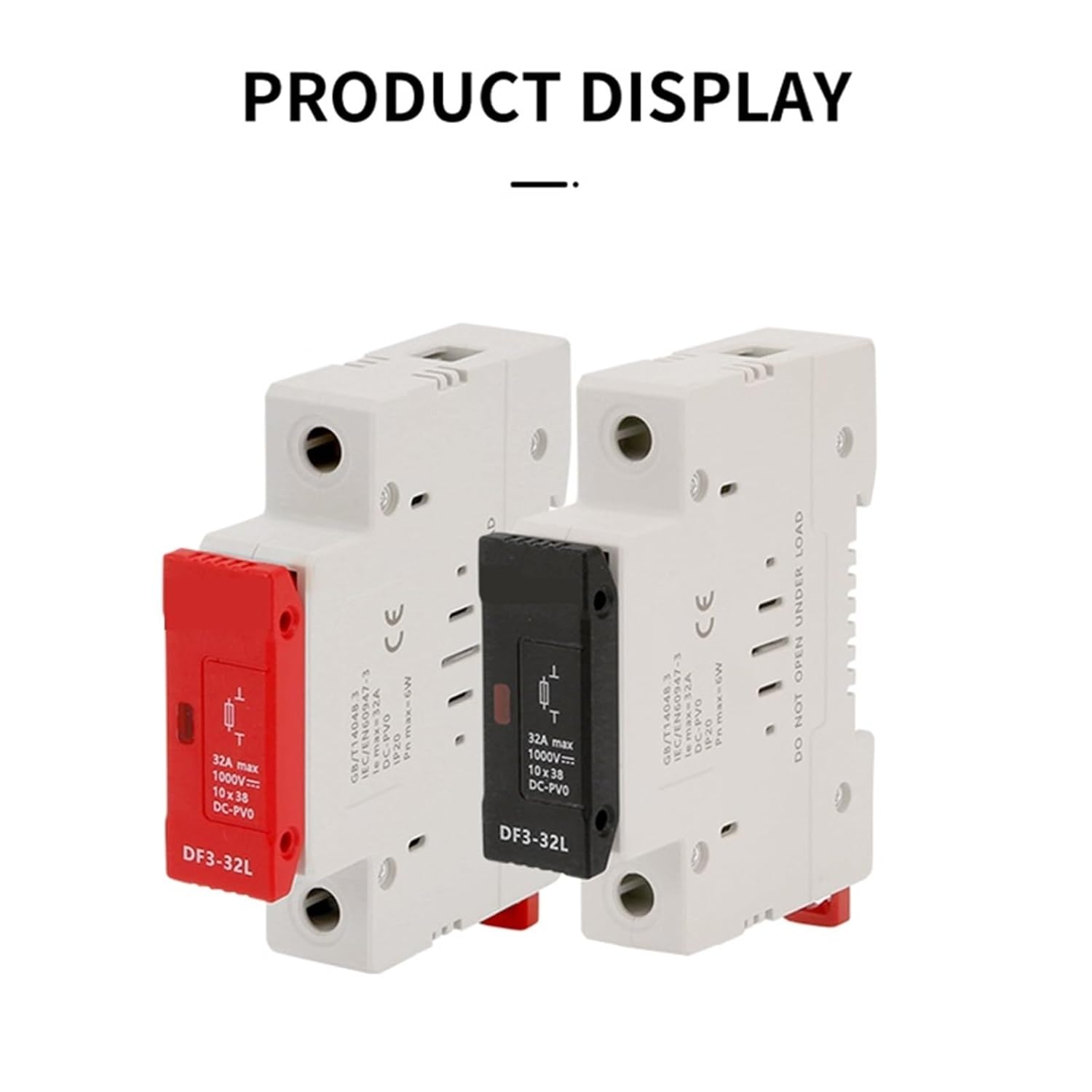 ソーラーDCヒューズ 1000V PV太陽光発電 10A 15A 20A 25A 30A 32A-DCヒューズホルダーベース 太陽光