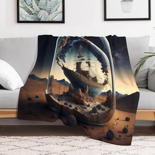 Manta suave para pieles sensibles de franela y forro polar 3D de cama 3