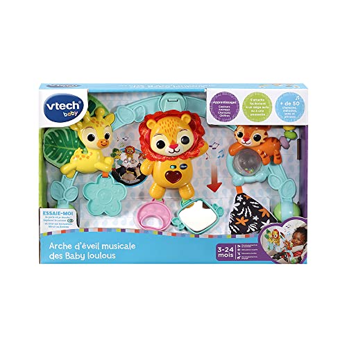 VTech Arche d'Éveil Musicale des Baby Loulous Arche de Poussette 3/ Aches 4 Objets 3 animeaux Piles Version FR - vue 3