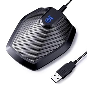 TONOR Conference USB Microphone, Omnidirectional Condenser PC Mic for Video Conference, Recording, Skype, Online Class, Court Reporter, Plug & Play Compatible with Mac OS X Windows PC Compute, G11