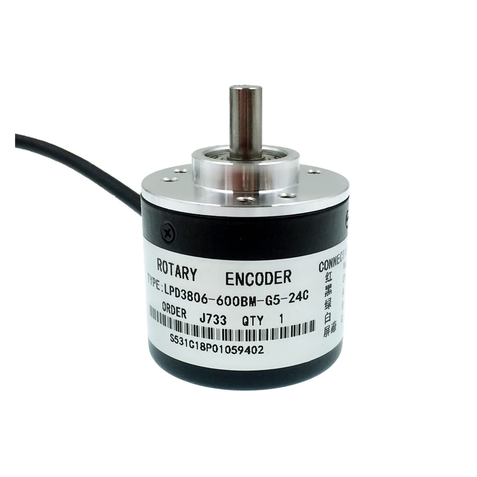 Rotary Encoder 1pcs LPD3806-600BM-G5-24C Pulse Solid Shaft AB