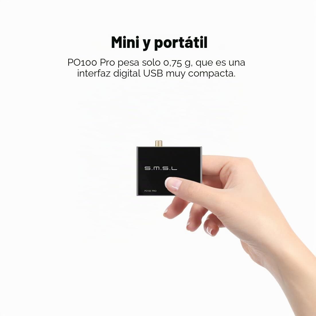 SMSL PO100 PRO MQA DDC, Convertidor de audio digital a analógico XMOS XU316, entrada USB tipo C IIS/Salida óptica/coaxial, mini interfaz USB portátil para teléfono/TV/PS3/PS4/PS5