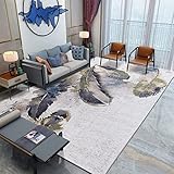Alfombras Modernas Suaves Abstractas De Lujo para Sala De Estar/Dormitorio/Comedor, Alfombra De Piso De Pila Mediana, Gris-40cm(L) x60cm(H)