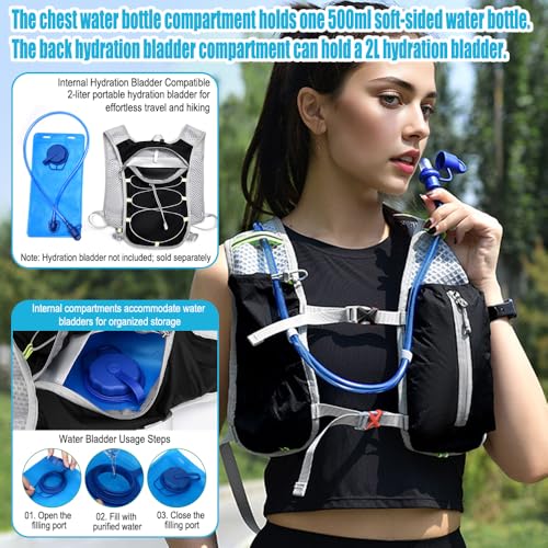 Mochila deportiva ligera con correas ajustables negra miniatura 4