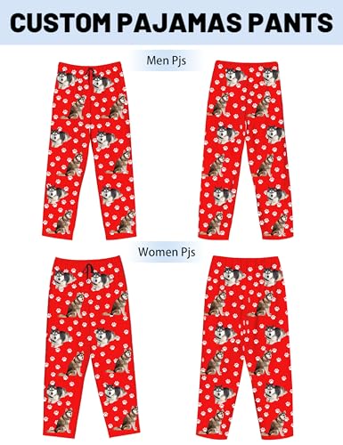 Personalized Pajamas Pants, Custom Pajama Pants for Women, Custom Pet Pajamas, Christmas Gifts for Men Her Him4