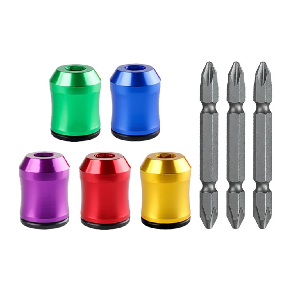 Udsknv[Ksl As Shown Double-Ended Screwdriver Bit Holder With 8Pcs Magnetic Rings For Drill Tool Screwdriver Head Magnetic Ring