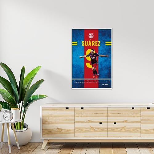 Image of TenorArts Luis Suarez Poster Barcelona Quotes Wall Posters Adhesives on back with Thick 300 GSM Matt Finish Papers (18inches x 12inches)