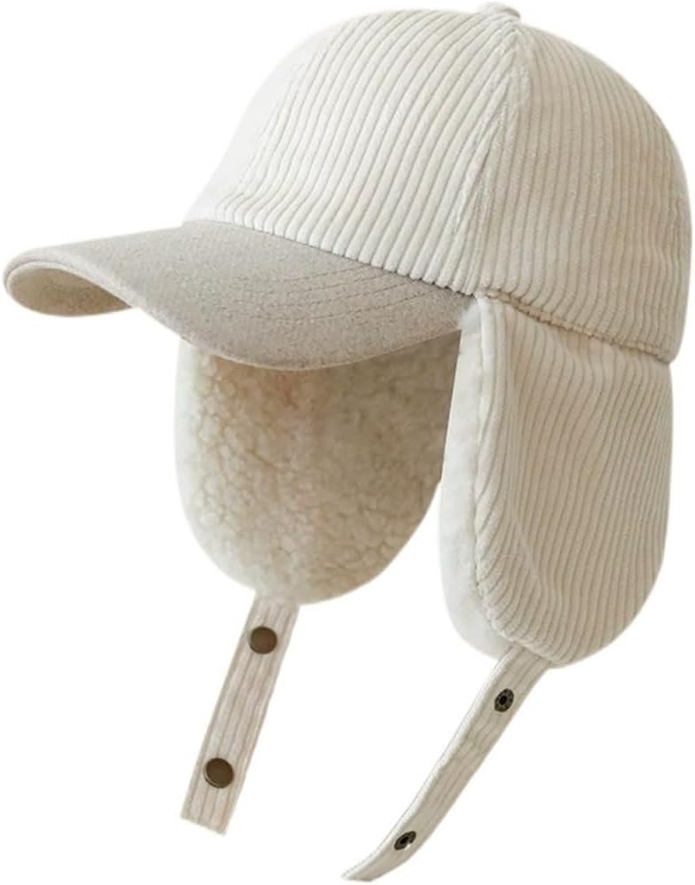 1pc Winter Hat Fleece Lined Cap with Ear Flaps for Men Women Cycling Retro for Winter Warmth