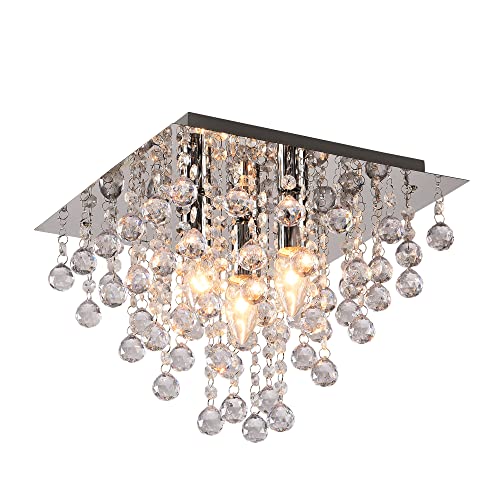 M2 OUTLET Deckenleuchte CRIS 10145 Ø32CM Chrom pol., klar mit Besätzen