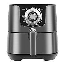 Friggitrice ad Aria Calda 5,5 Litri, Uten Air Fryer XXL, Ricette PDF, Alloggiamento Placcato in Acciaio Inossidabile, 1700W, PFOA e BPA Free