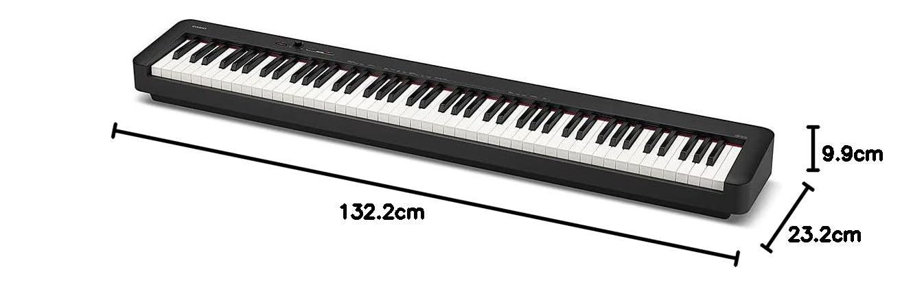CASIO CDP-S110 Piano Digitale 88 Tasti Pesati, stand con ghiera e panchetta con altezza regolabile ffalstaff ®, alimentatore e pedale, E-Book di melodie celebri per Casio