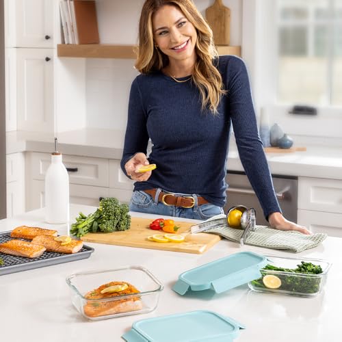 Image of Bentgo Glass Leak-Proof Food Storage Set, 4 Piece, Airtight Lids, BPA-Free