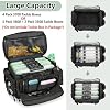 GOBUROS Waterproof Fishing Tackle Bag with Waterproof EVA Bottom (No Tackle Boxes in Package), Soft Tackle Box Storage Bag with Rod Holder, Pliers Storage for Fishing
