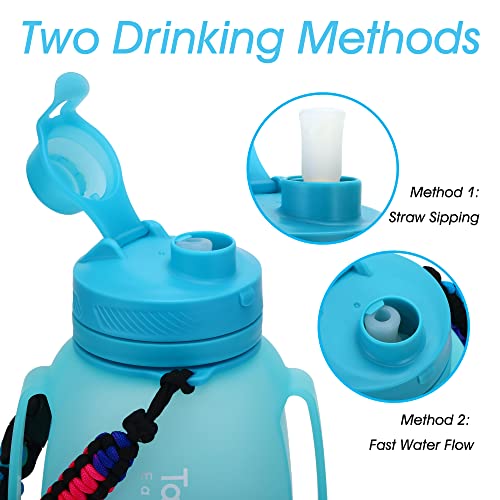 Collapsible-Water-Bottles-40-OZ-Gallon-Motivational-Water-Jug-with-Straw-12L-Silicone-Sports-Water-Bottle-with-Time-Marker-Leakproof-Large-Water-Bottle-for-Yoga-Camping-Outdoors