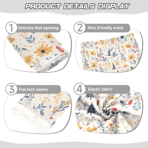 KLL Christmas Pattern Silver Toddler Baby Girl Cotton Leggings Fashion High Waisted Lounge Pants Running3