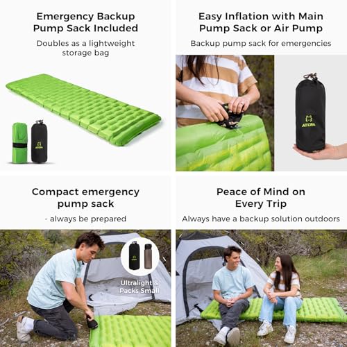 Matelas gonflable de camping isolé haute performance ATEPA XL