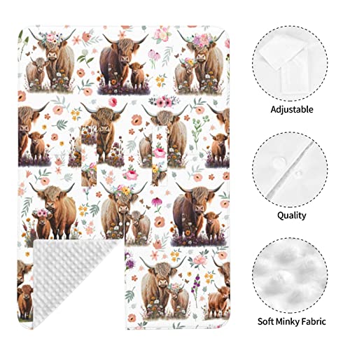 Image of Highland Cow Baby Car Seat Canopy Cover Multi Use Nursing Cover for Newborn Car Seat Canopy Mom Nursing Breastfeeding Covers Newborn Shower Gifts