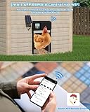Verbesserte 3in1 Automatische Hühnerklappe Solar, WLAN-Fernbedienung, automatischer Hühnerklappe Hühnertür mit LCD-Display & Timer & Lichtsensor, elektrische Auto-Hühnertür, Aluminium Anti-Pinch