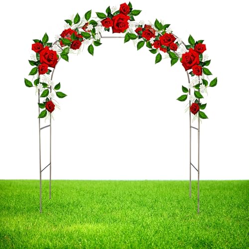Outdoor Climbing Plant Arch - Weather-Resistant Garden Arches for Roses - Easy Assembly - Sturdy Trellis Pavilion (240x240cm/7.8x7.8ft)