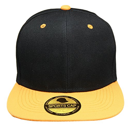 Image of Gelante Plain Blank Flat Brim Adjustable Snapback Baseball Caps LOT 6 Pack