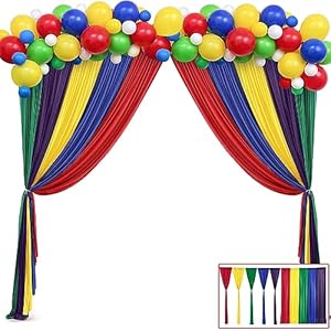 Besutolife Regenbogen-Hintergrundvorhänge, 10 Stück