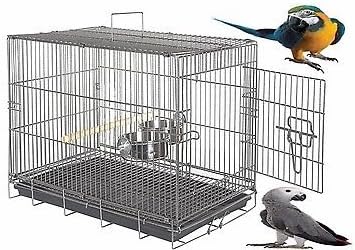 Large Liberta Parrot Carrier W77 x D51 x H57cm Macaw Cockatoo Grey