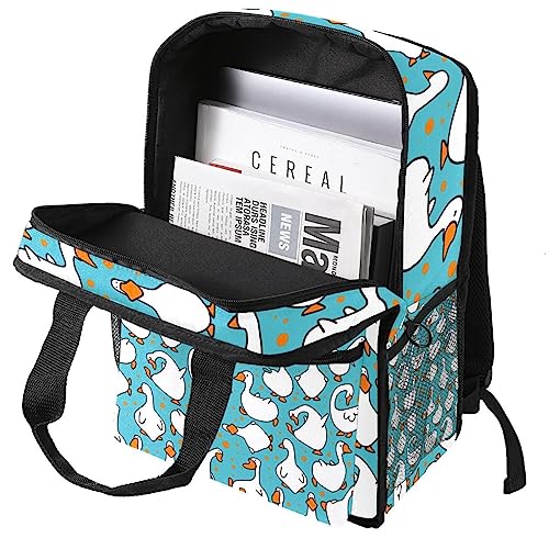 Sac à dos pour garçons original avec imprimé oie blanche et ajustement sur mesure