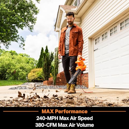 LawnMaster BV1210 Electric Blower Vacuum Mulcher 12 Amp 2-Speed Adjustment with Metal Impeller 240 MPH 380 CFM 16:1 Mulch Ratio with Collection Bag LawnMaster BV1210 Electric Blower Vacuum Mulcher 12 Amp 2-Speed Adjustment with Metal Impeller 240 MPH 380 CFM 16:1 Mulch Ratio with Collection Bag